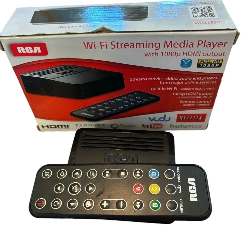 RCA WI-FI Streaming Media Player W/1080p HDMi Output Remote Control Streaming